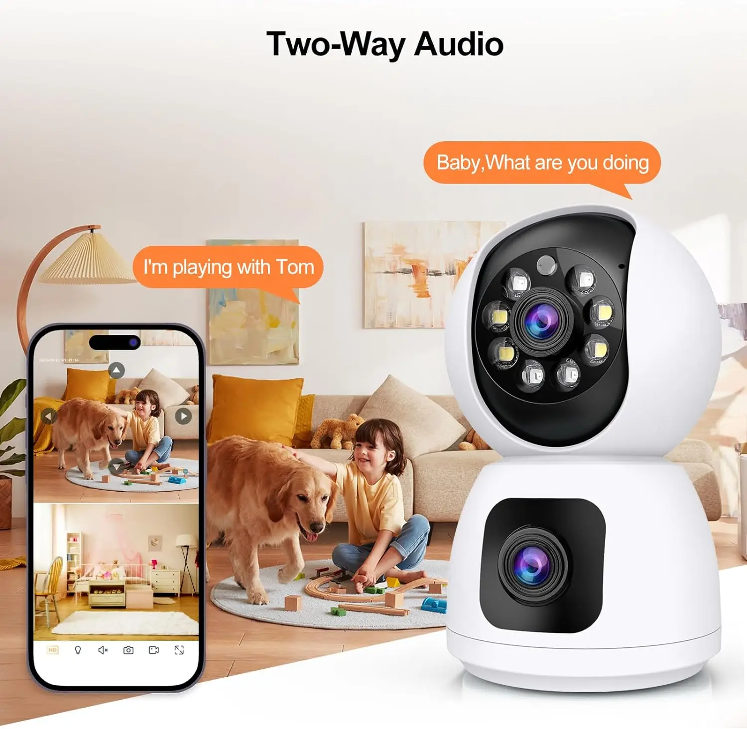 Tuya  4K 8MP HD WiFi Camera In - đánh giá và giá Baby Monitor Split Screen