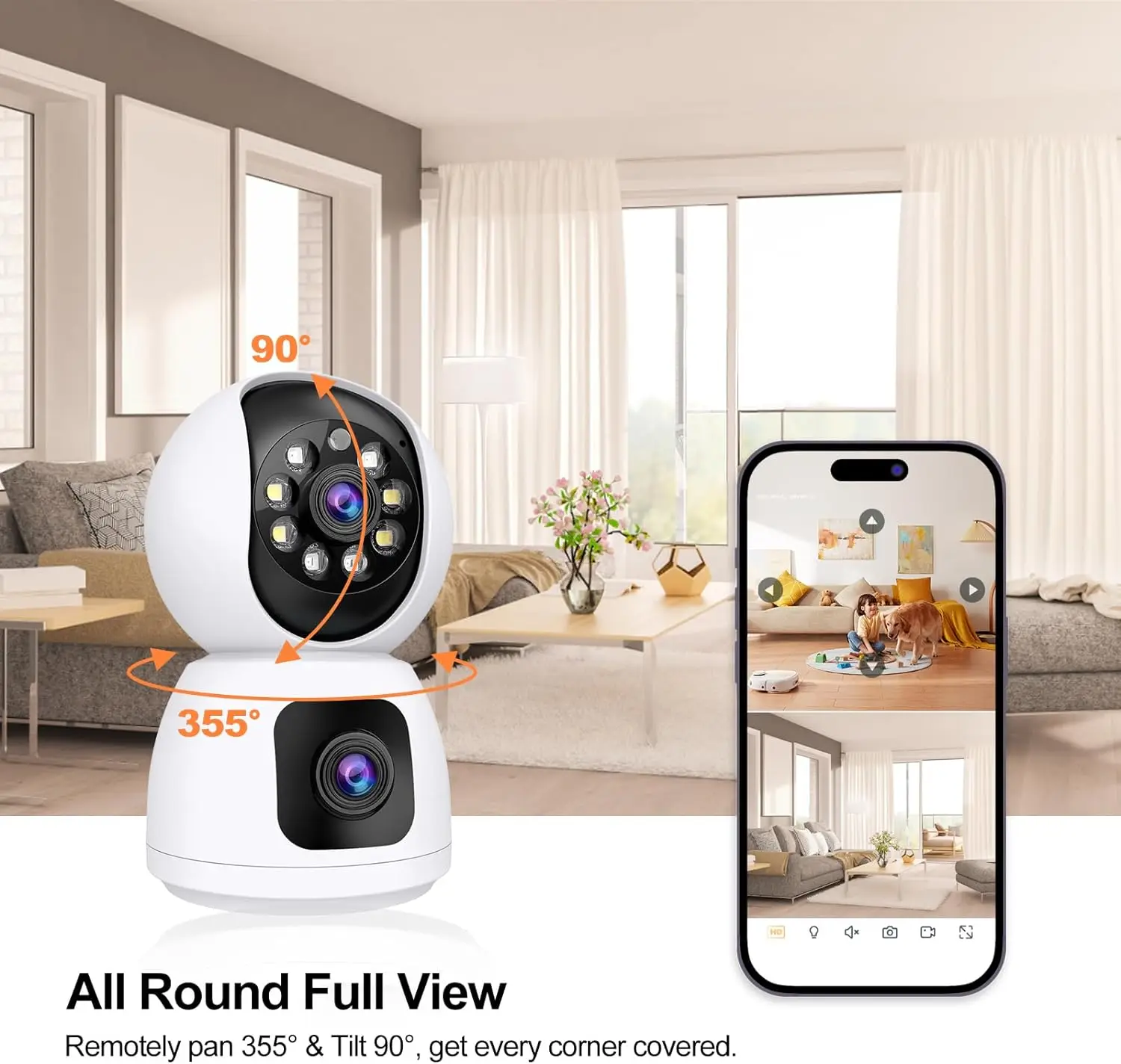 Tuya  4K 8MP HD WiFi Camera In - đánh giá và giá Baby Monitor Split Screen