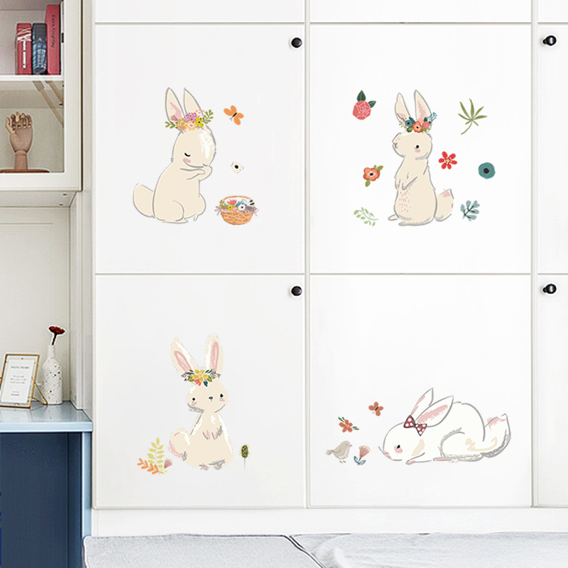 Cartoon Bunny Wall Stickers Ki - đánh giá và giá Baby Nursery Murals