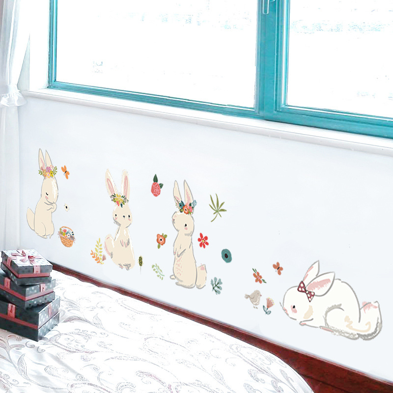 Cartoon Bunny Wall Stickers Ki - đánh giá và giá Baby Nursery Murals