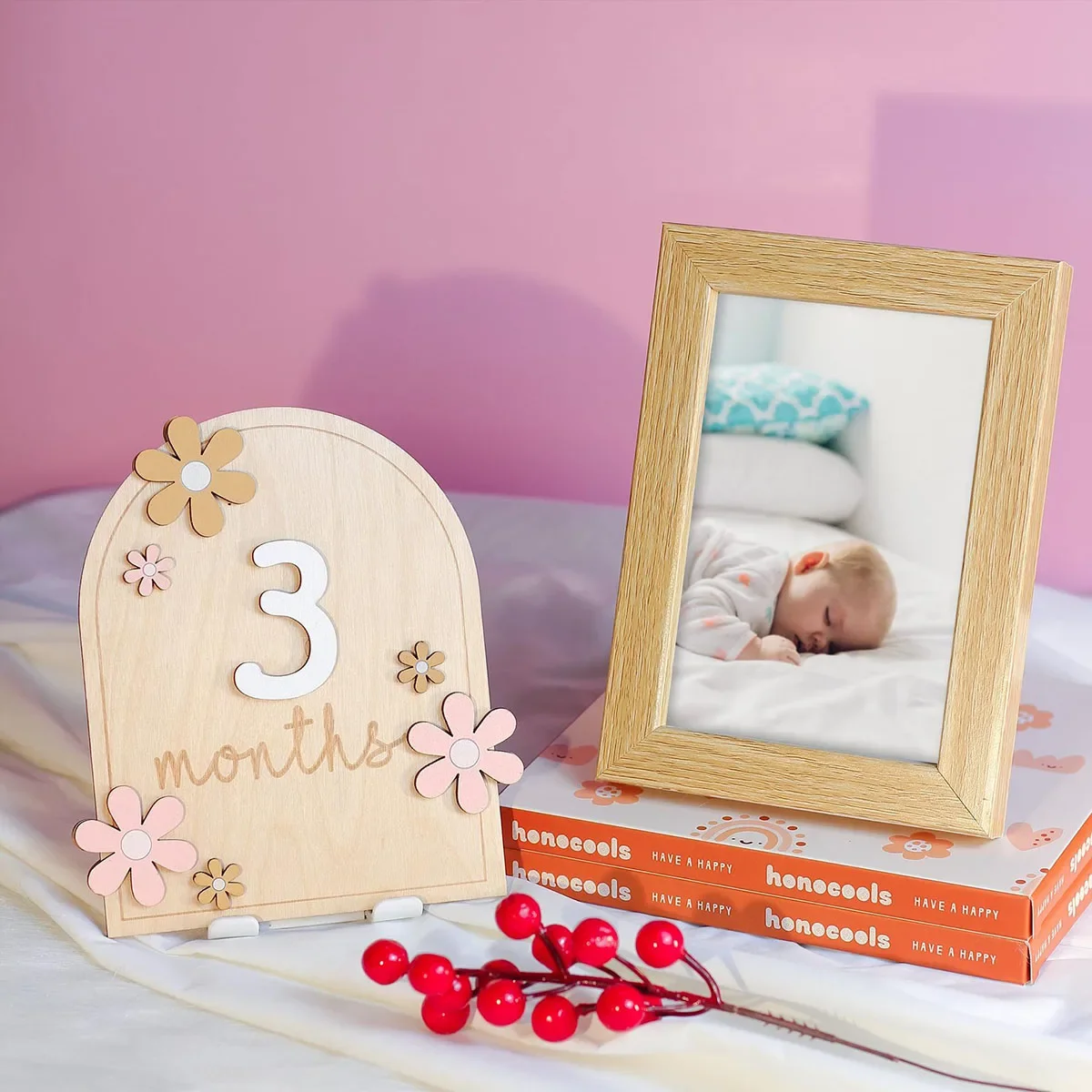 Wooden Baby Monthly Milestone  - đánh giá và giá Milestone Card Set