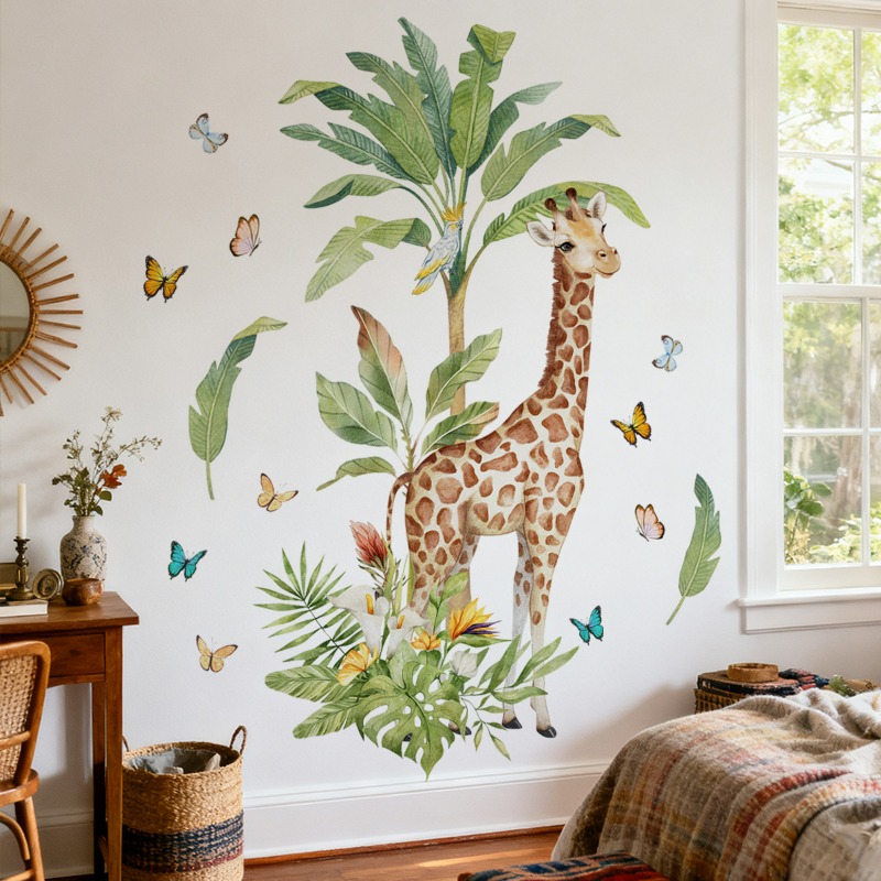 Large Forest Animal Giraffe Wa - đánh giá và giá Baby Nursery Murals