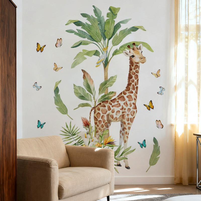 Large Forest Animal Giraffe Wa - đánh giá và giá Baby Nursery Murals