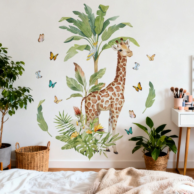 Large Forest Animal Giraffe Wa - đánh giá và giá Baby Nursery Murals