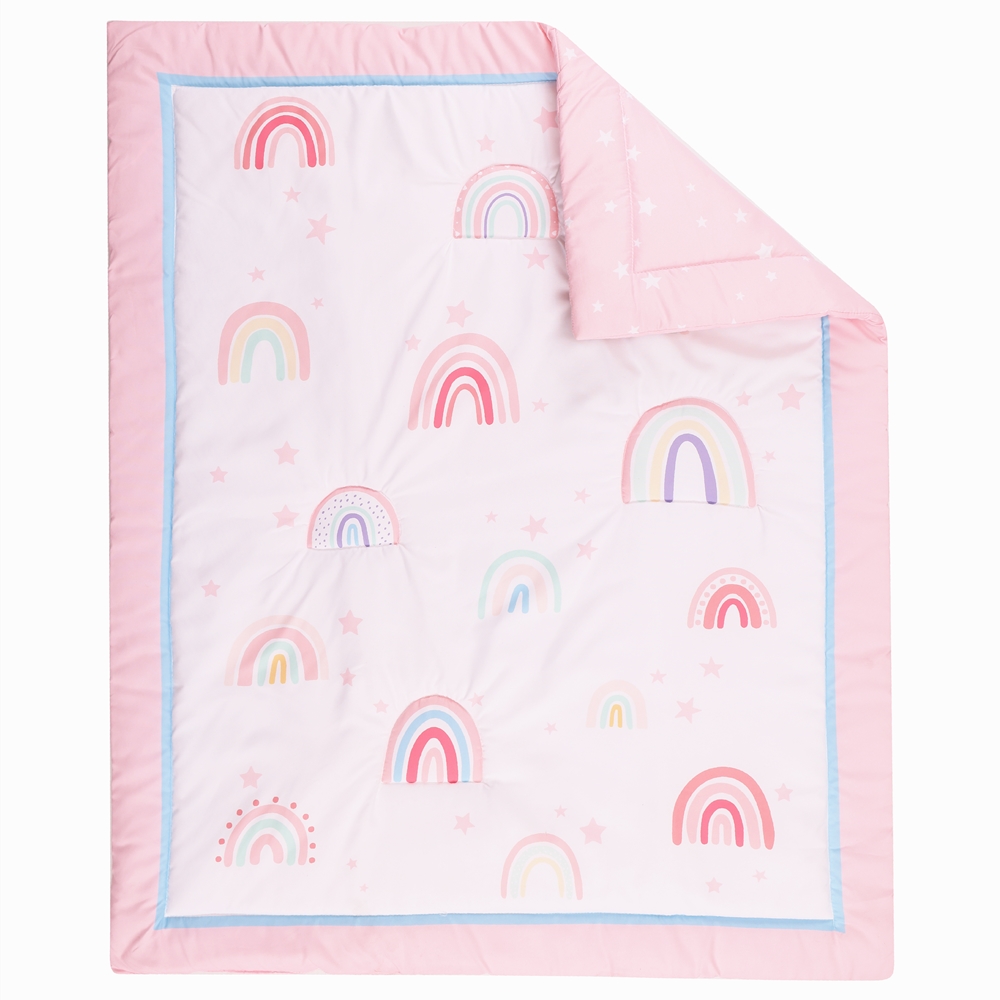 3Pcs Rainbow Baby Infant Crib  - đánh giá và giá Baby Nursery Bedding