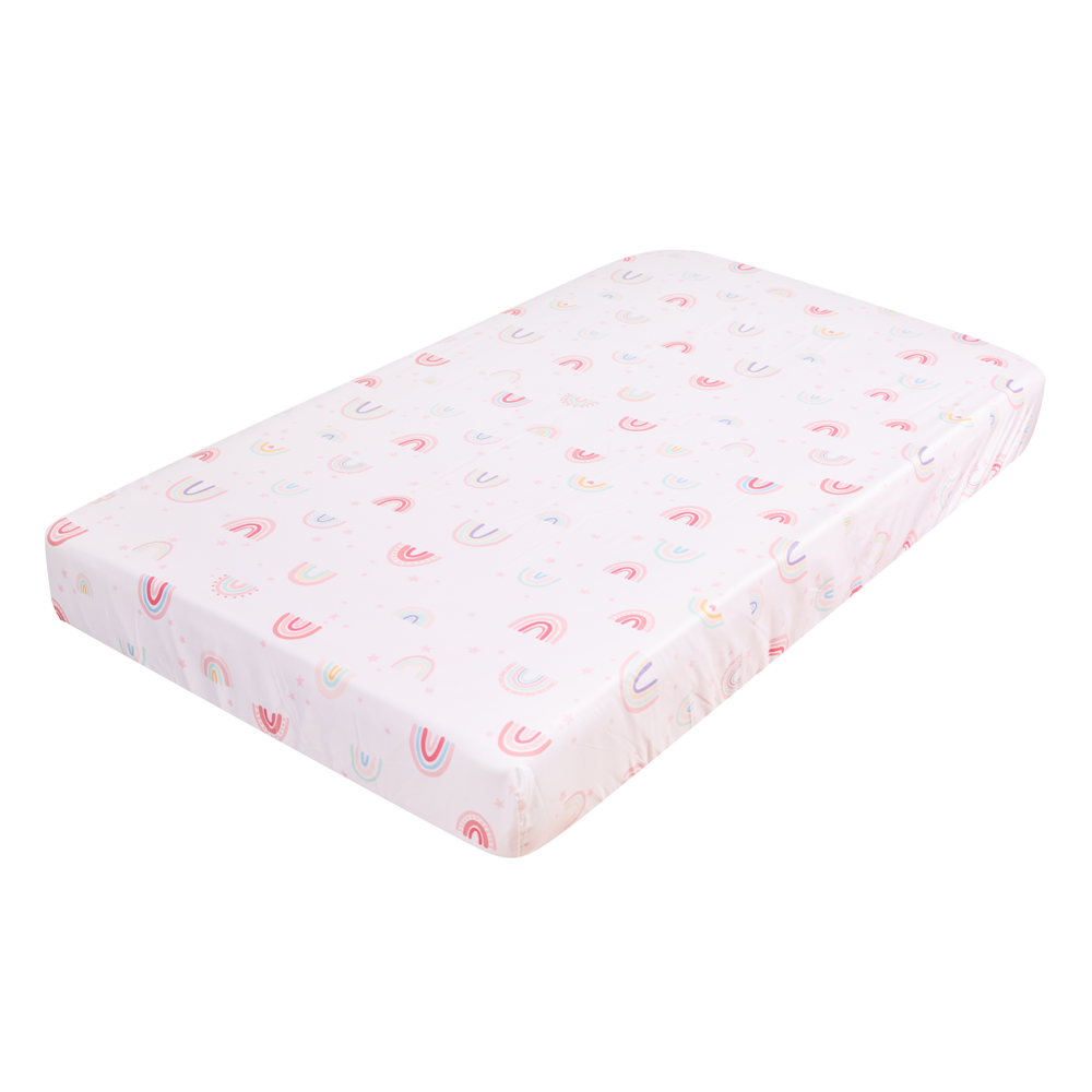 3Pcs Rainbow Baby Infant Crib  - đánh giá và giá Baby Nursery Bedding