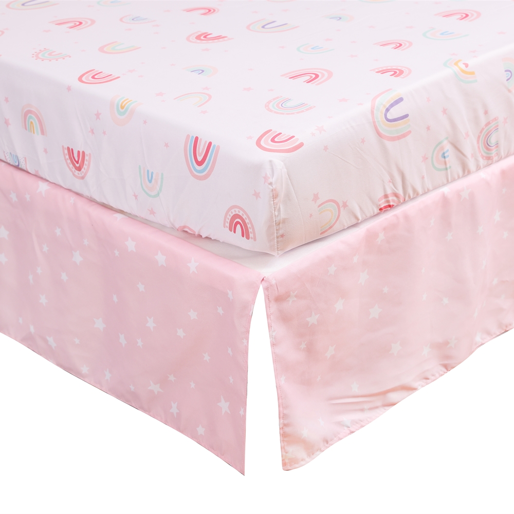 3Pcs Rainbow Baby Infant Crib  - đánh giá và giá Baby Nursery Bedding