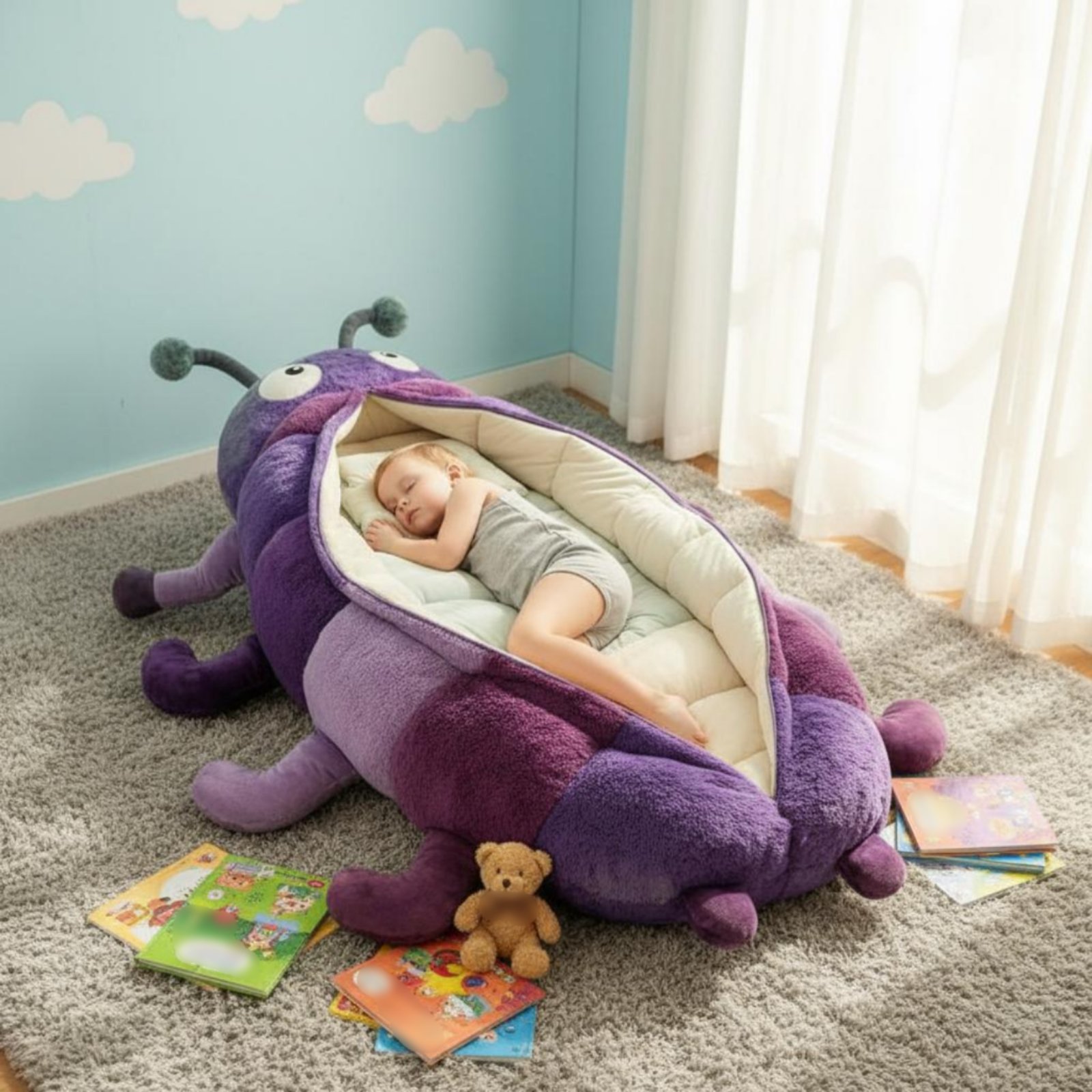 Segmented Caterpillar Sleeping - đánh giá và giá Baby Nursery Bedding