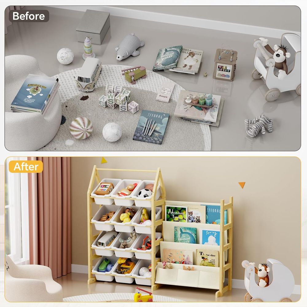 Wooden Toy Storage Organizer K - đánh giá và giá Baby Nursery Organizer