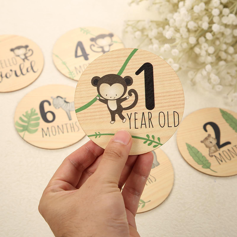 7pcs Wooden Baby Milestone Car - đánh giá và giá Milestone Card Set