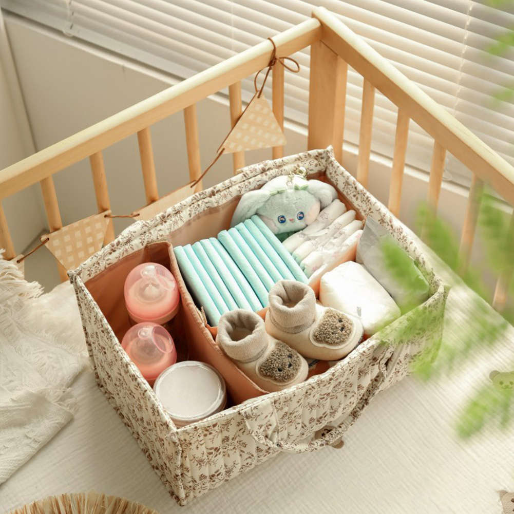 Floral Nursery Storage Basket  - đánh giá và giá Baby Nursery Must Haves