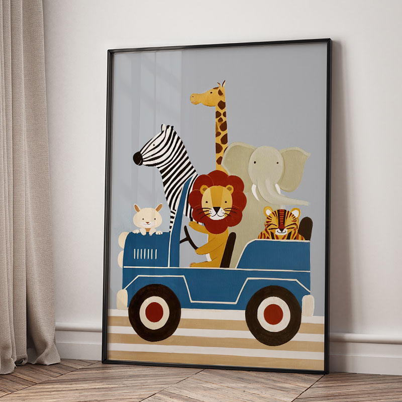 Funny Cartoon Animal Car Ballo - đánh giá và giá Baby Nursery Fabric