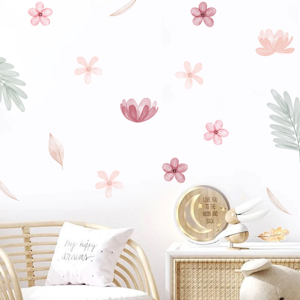 Boho Leaves Botanical DIY Wall - đánh giá và giá Baby Nursery Murals