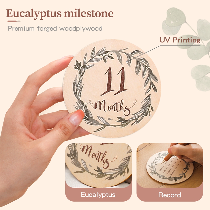 8Pcs Wooden Baby Milestone Car - đánh giá và giá Milestone Card Set