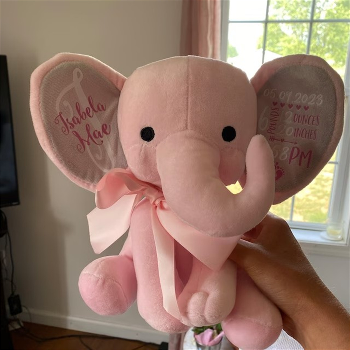 Custom Birth Stats Elephant Pl - đánh giá và giá Baby Nursery Keepsake