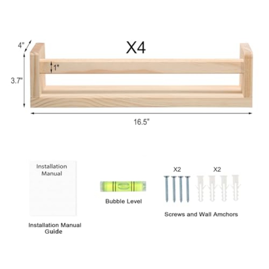 Nursery Room Shelves Set of 4, - đánh giá và giá Baby Nursery Bookshelf