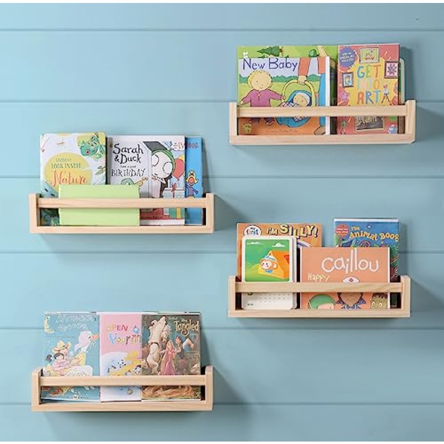 Nursery Room Shelves Set of 4, - đánh giá và giá Baby Nursery Bookshelf