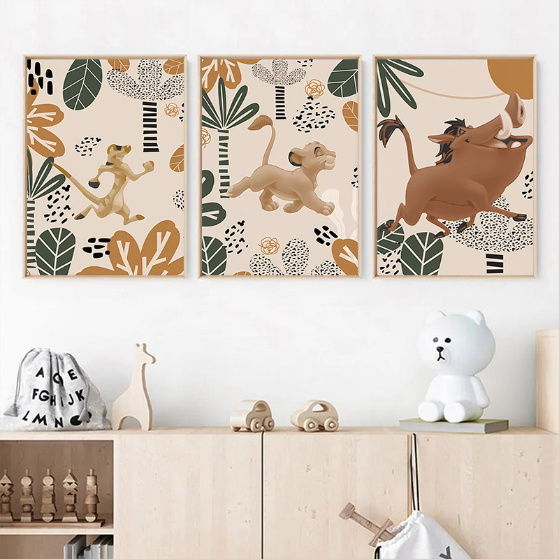 Kid Lion King Boho Posters and - đánh giá và giá Baby Nursery Fabric