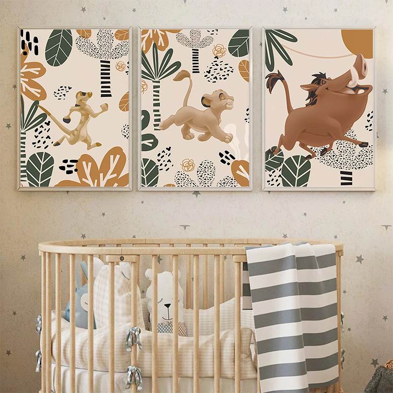 Kid Lion King Boho Posters and - đánh giá và giá Baby Nursery Fabric