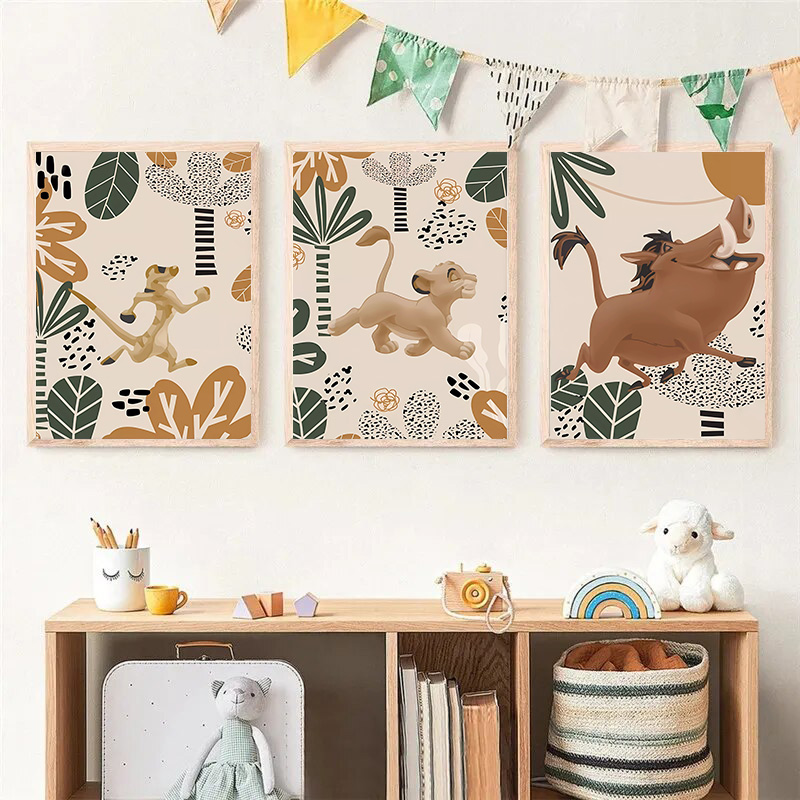 Kid Lion King Boho Posters and - đánh giá và giá Baby Nursery Fabric