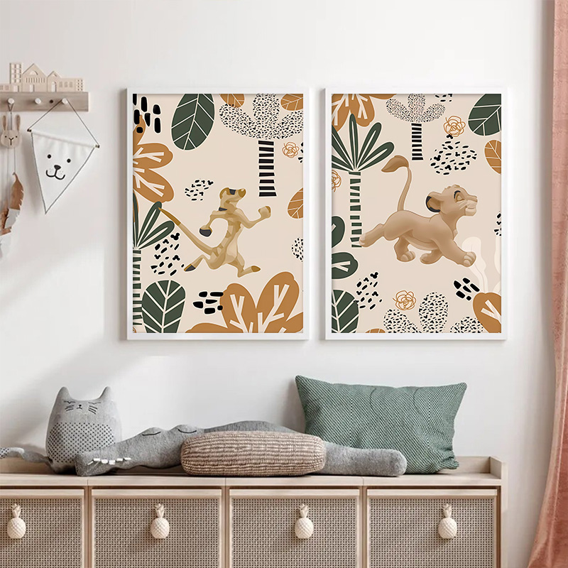 Kid Lion King Boho Posters and - đánh giá và giá Baby Nursery Fabric