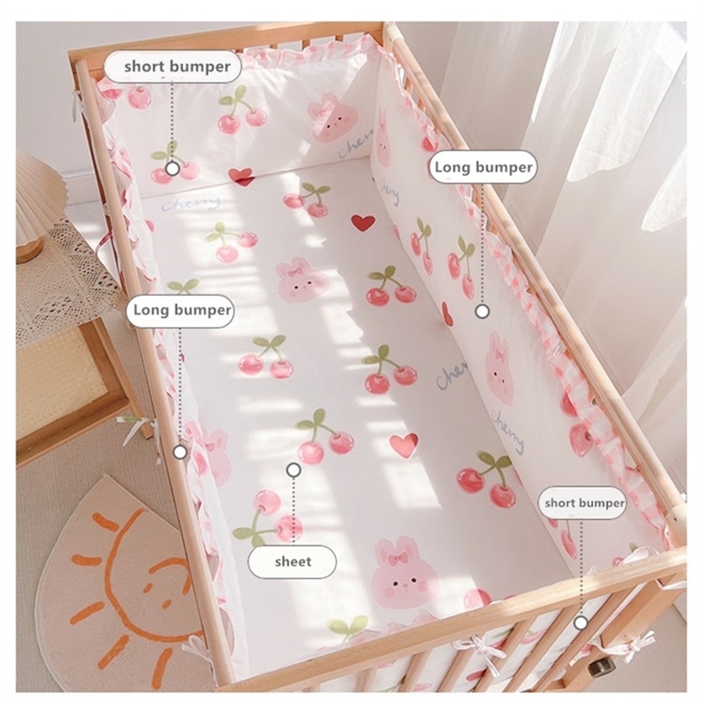 5Pcs Crib Bedding Set Girl Bab - đánh giá và giá Baby Nursery Bedding