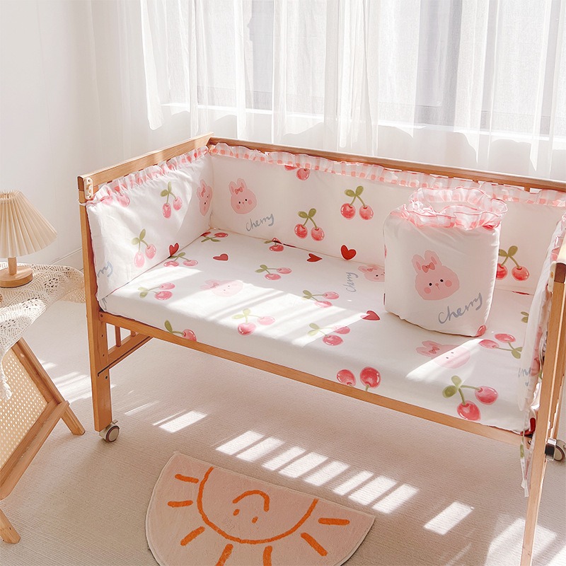 5Pcs Crib Bedding Set Girl Bab - đánh giá và giá Baby Nursery Bedding