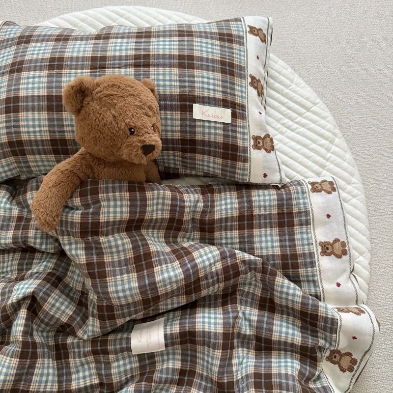 Breathable Grid Linen Quilt fo - đánh giá và giá Baby Nursery Bedding