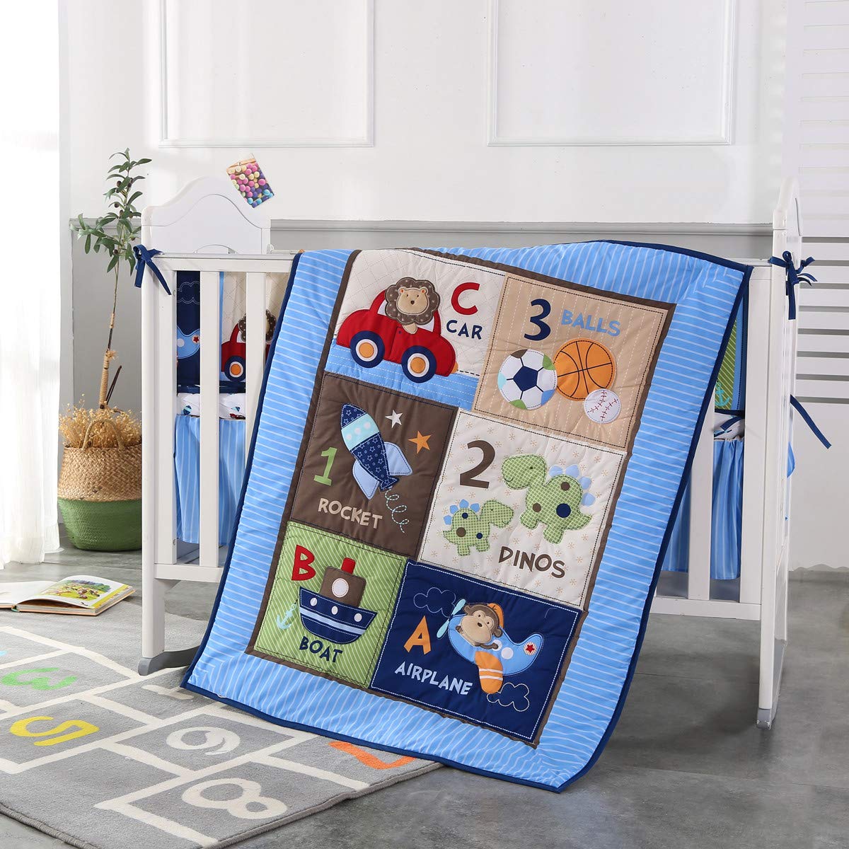 7Piece Crib Bedding Set Infant - đánh giá và giá Baby Nursery Bedding