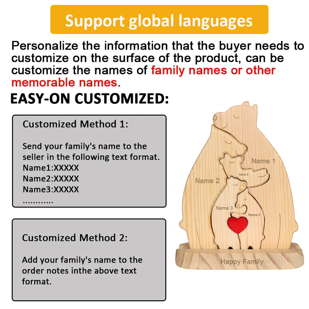 Custom Name 2-6 Bear Family Wo - đánh giá và giá Baby Nursery Sale