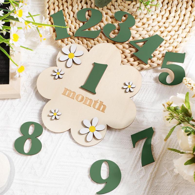 Wooden Baby Monthly Milestone  - đánh giá và giá Milestone Card Set