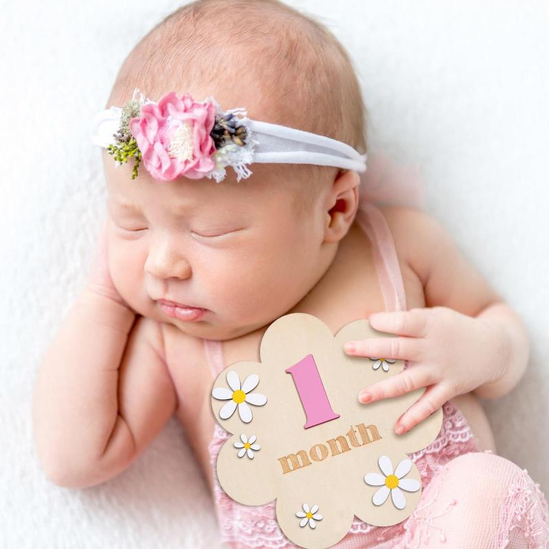 Wooden Baby Monthly Milestone  - đánh giá và giá Milestone Card Set