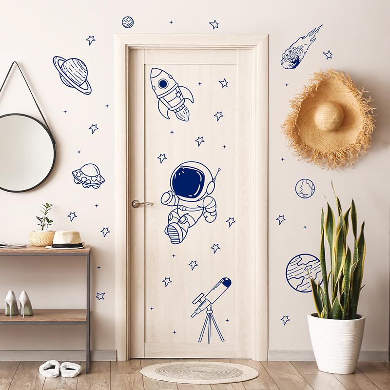 Cartoon Universe Astronaut Pla - đánh giá và giá Baby Nursery Wallpaper