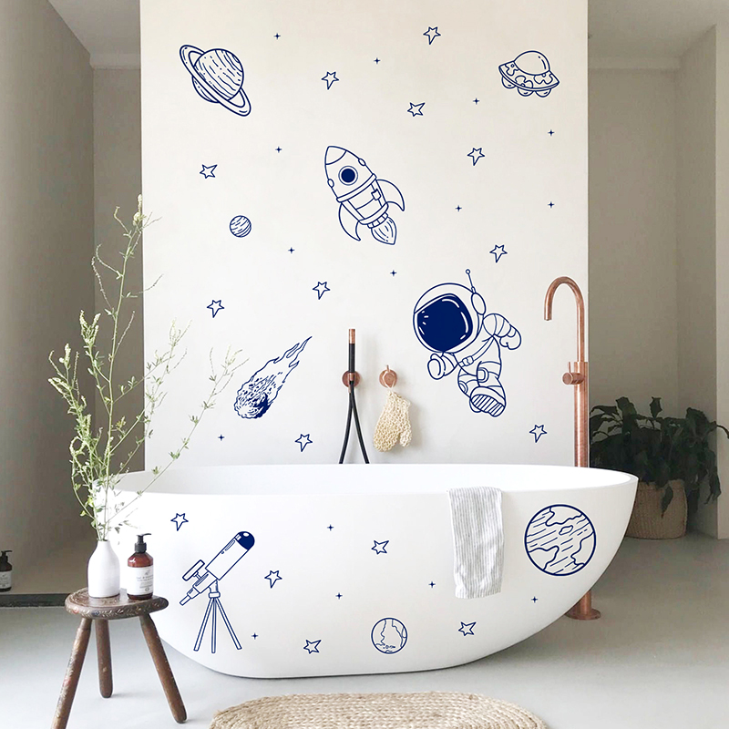 Cartoon Universe Astronaut Pla - đánh giá và giá Baby Nursery Wallpaper