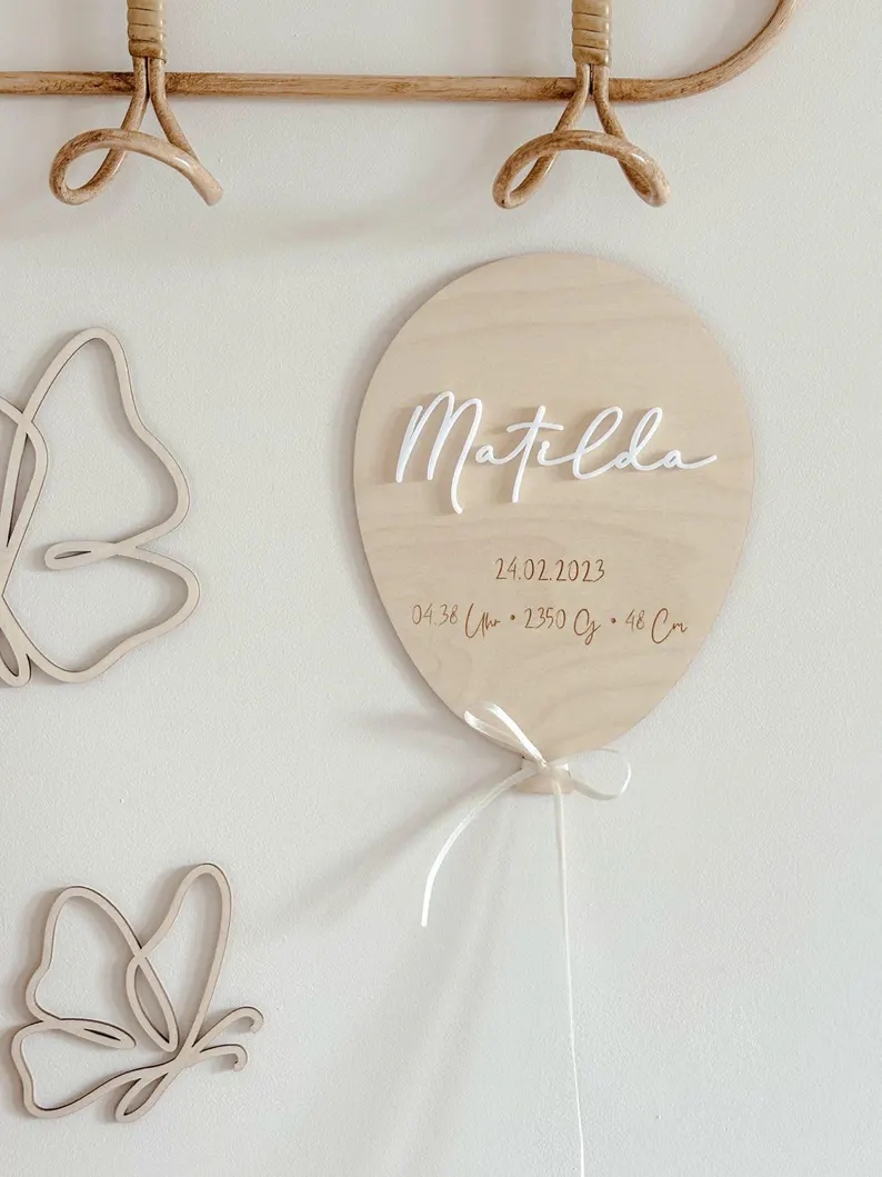 Personalised Baby Name Balloon - đánh giá và giá Baby Nursery Keepsake