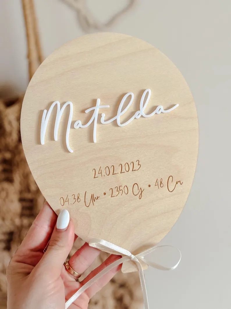 Personalised Baby Name Balloon - đánh giá và giá Baby Nursery Keepsake