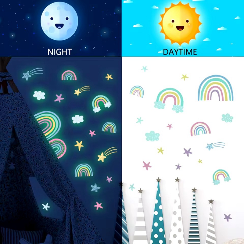 Kids Room Cartoon Luminous Wal - đánh giá và giá Baby Nursery Wallpaper