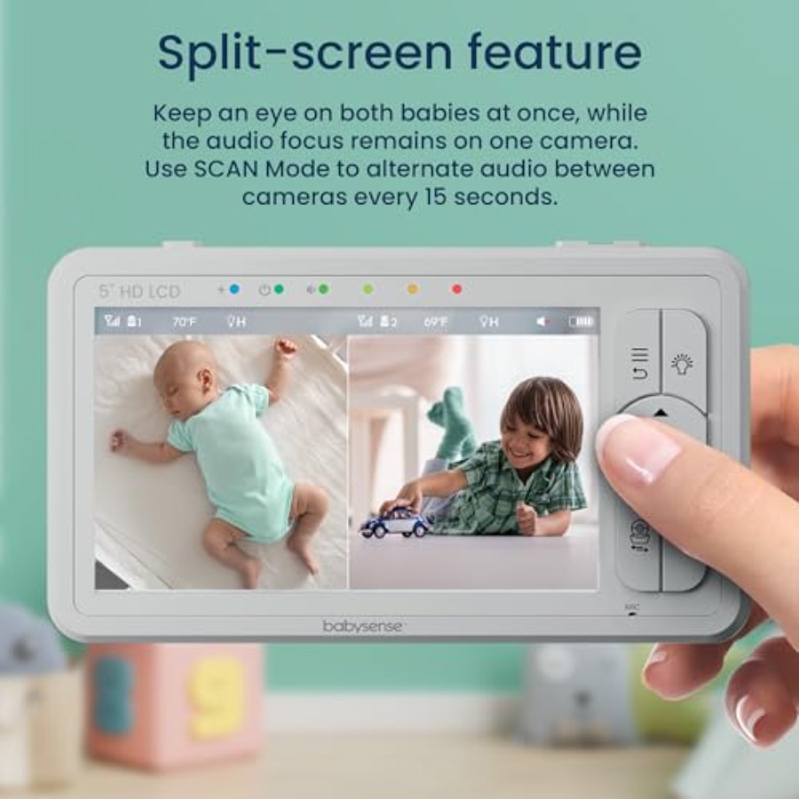 Baby monitor for nursery use,  - đánh giá và giá Baby Monitor Split Screen