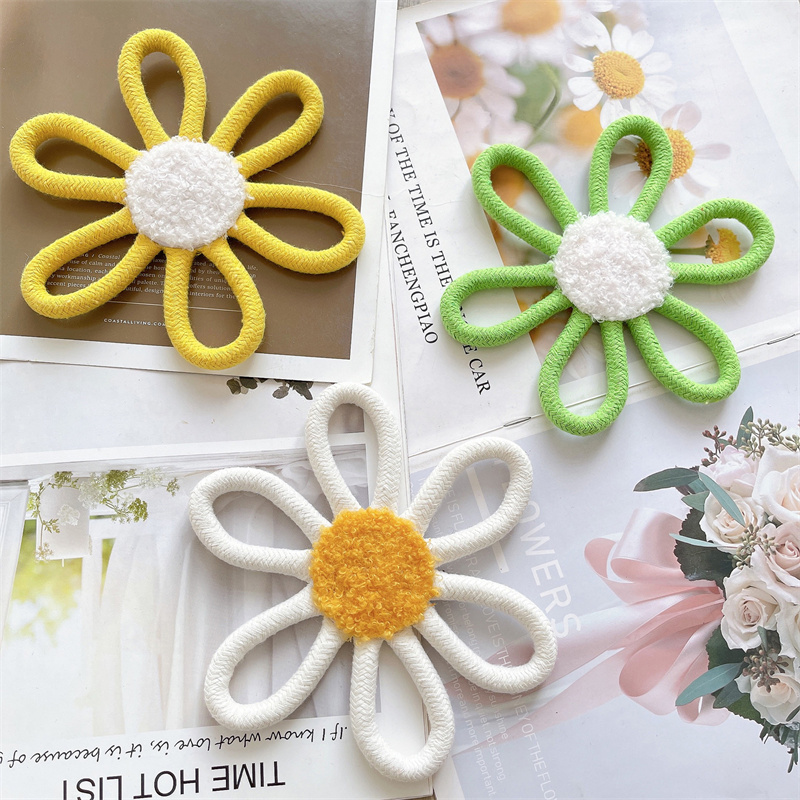 Cotton Rope Woven Daisy Flower - đánh giá và giá Baby Nursery Fabric