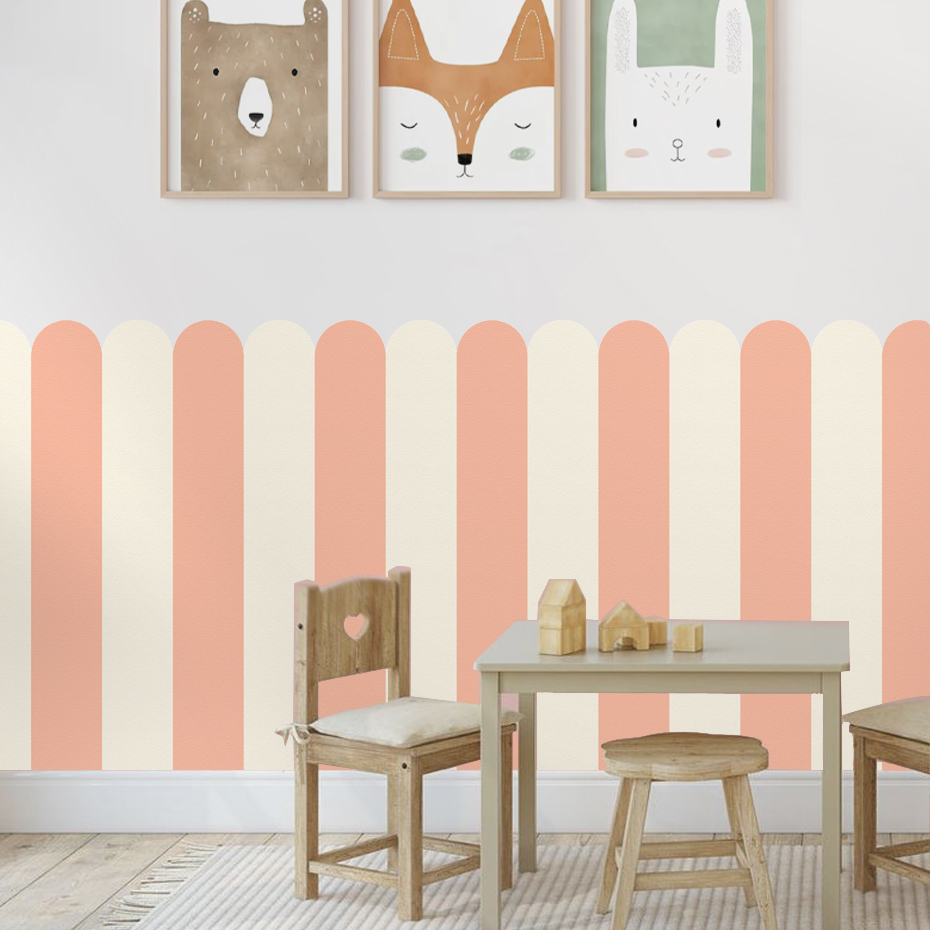 Multicolor Vertical Striped Ar - đánh giá và giá Baby Nursery Wallpaper