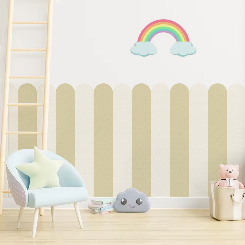 Multicolor Vertical Striped Ar - đánh giá và giá Baby Nursery Wallpaper