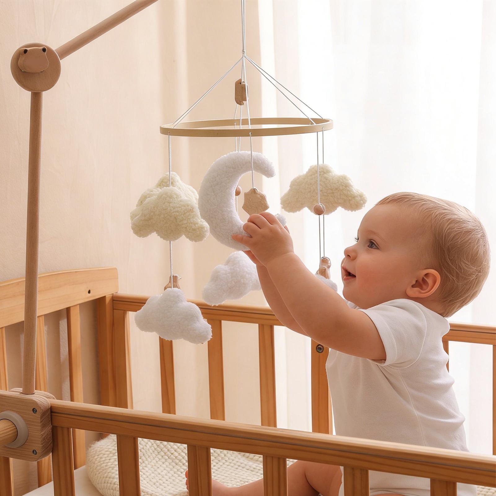 Wooden Crib Mobile Baby Bed Be - đánh giá và giá Baby Nursery Bedding
