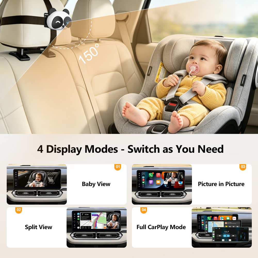Cabin Care Wireless CarPlay Ad - đánh giá và giá Baby Monitor Split Screen