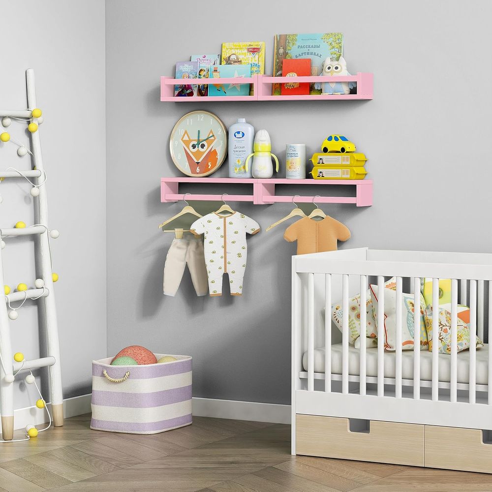 Pink Nursery loating Shelves o - đánh giá và giá Baby Nursery Bookshelf
