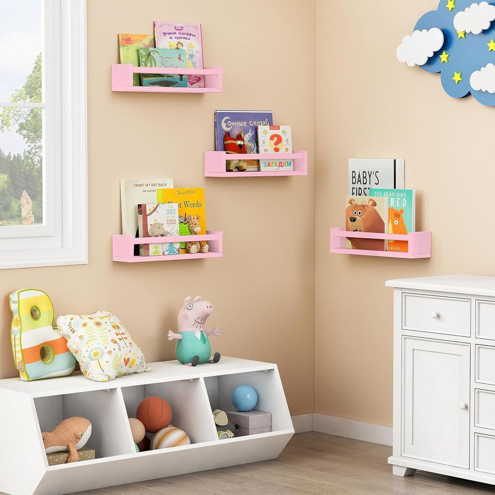 Pink Nursery loating Shelves o - đánh giá và giá Baby Nursery Bookshelf