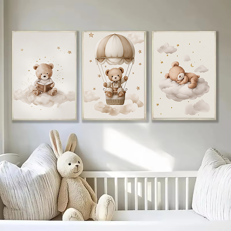 3pcs/set Bohemian Teddy Bear A - đánh giá và giá Baby Nursery Kit