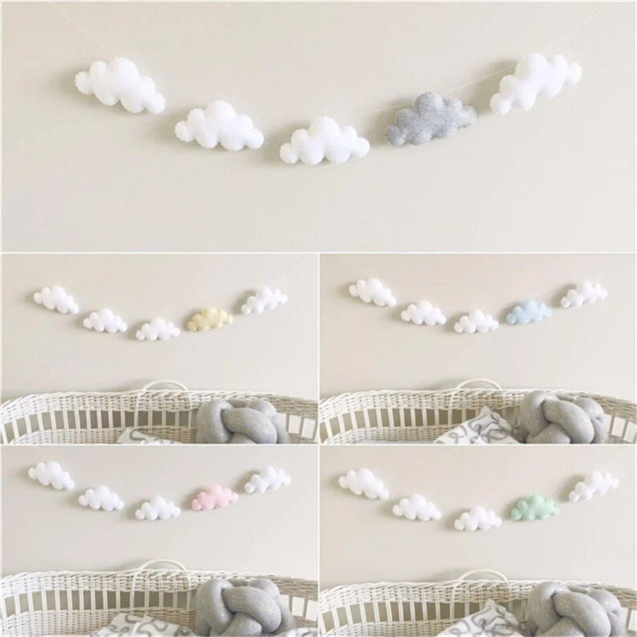 Nordic Felt Cloud Garlands Str - đánh giá và giá Baby Nursery Fabric